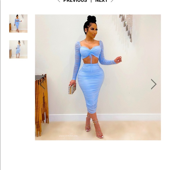 Janel rushed midi skirt set - Picture 6 of 7